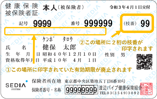 保険証の見本